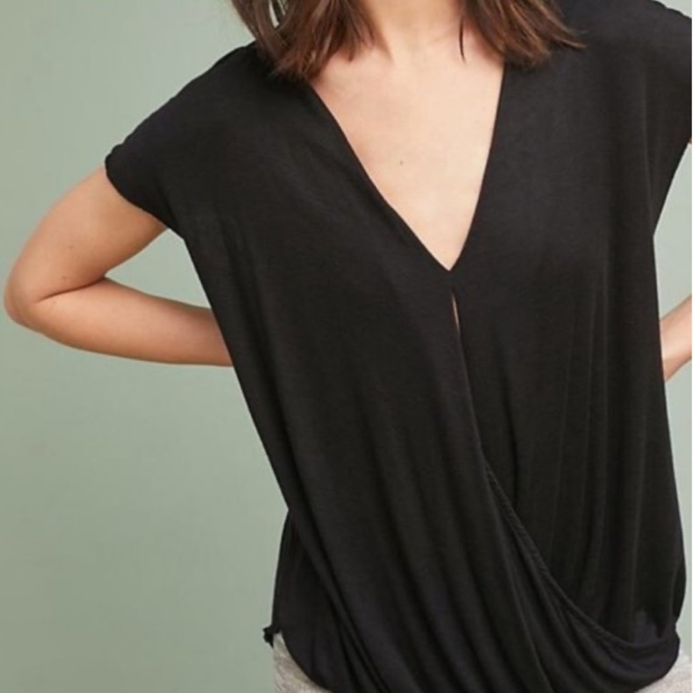 Anthropologie Saturday Sunday V-Neck Twist Top